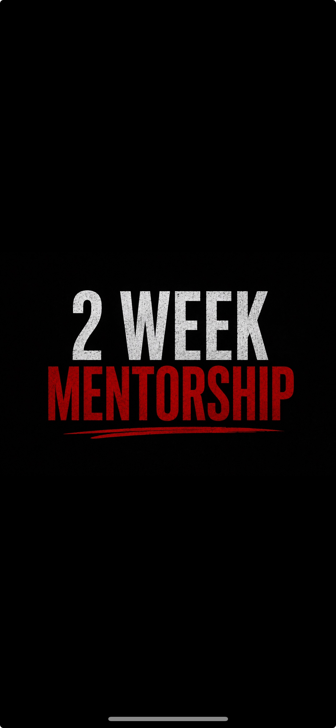 2-WEEK MENTORSHIP
